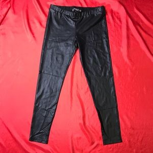 Leather leggings by guess
